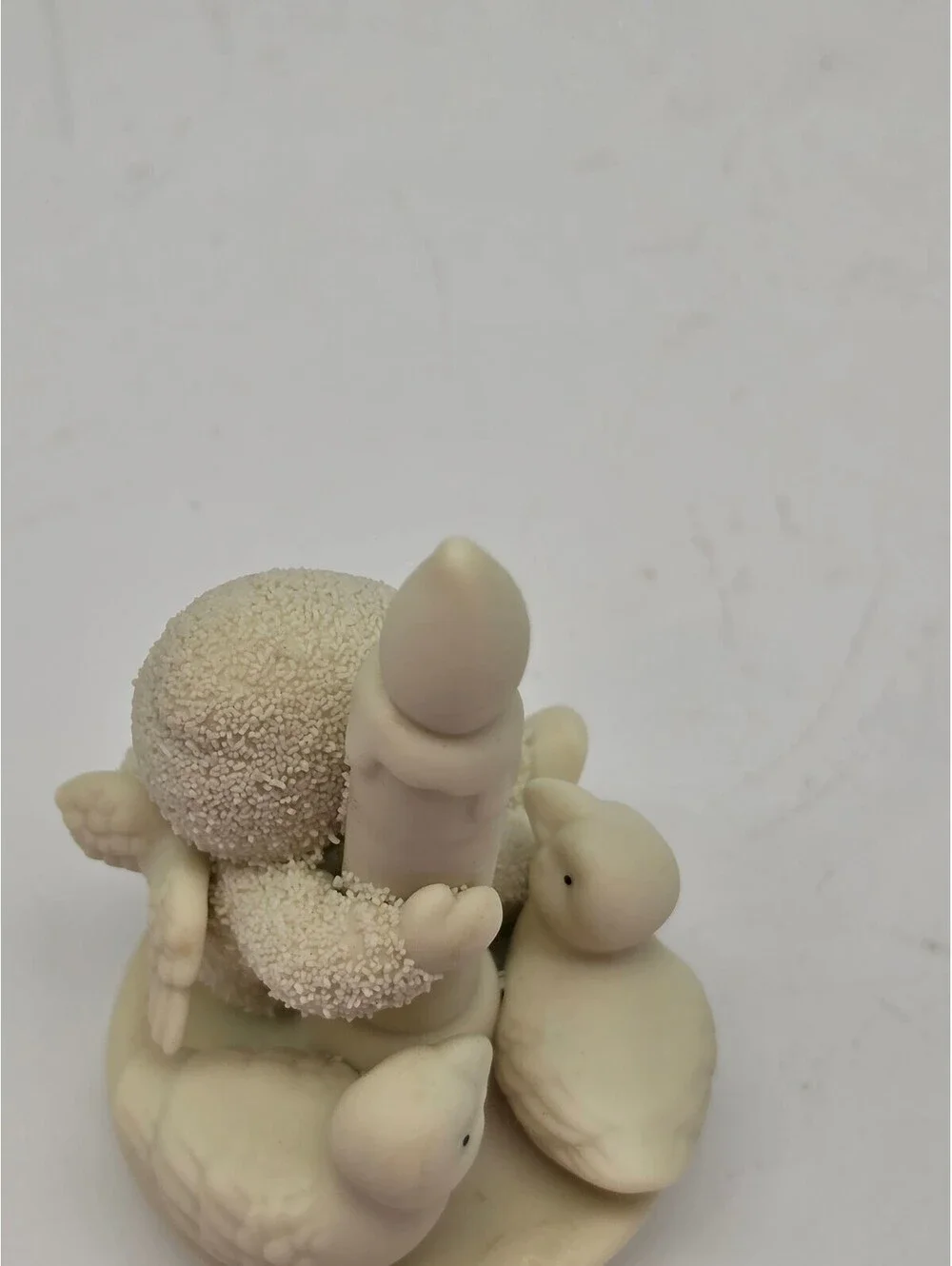 Vintage Ceramic Figurine of Child with Candle and Ducks
